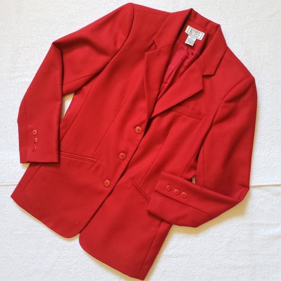 Jennifer Moore Petites Red Wool Blazer – 6P - Picture 2 of 4